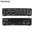 Audio Interface Depusheng MD22 USB 3.0 Sound Card with Monitoring Electric Guitar Live Recording For Studio Singing Micro