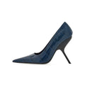 SLSHLYJ Fashion Show Silvery 9cm High Heel Spring Autumn New Irregular Heels Black Red Pointed Sexy Women's Single Shoes Size 43