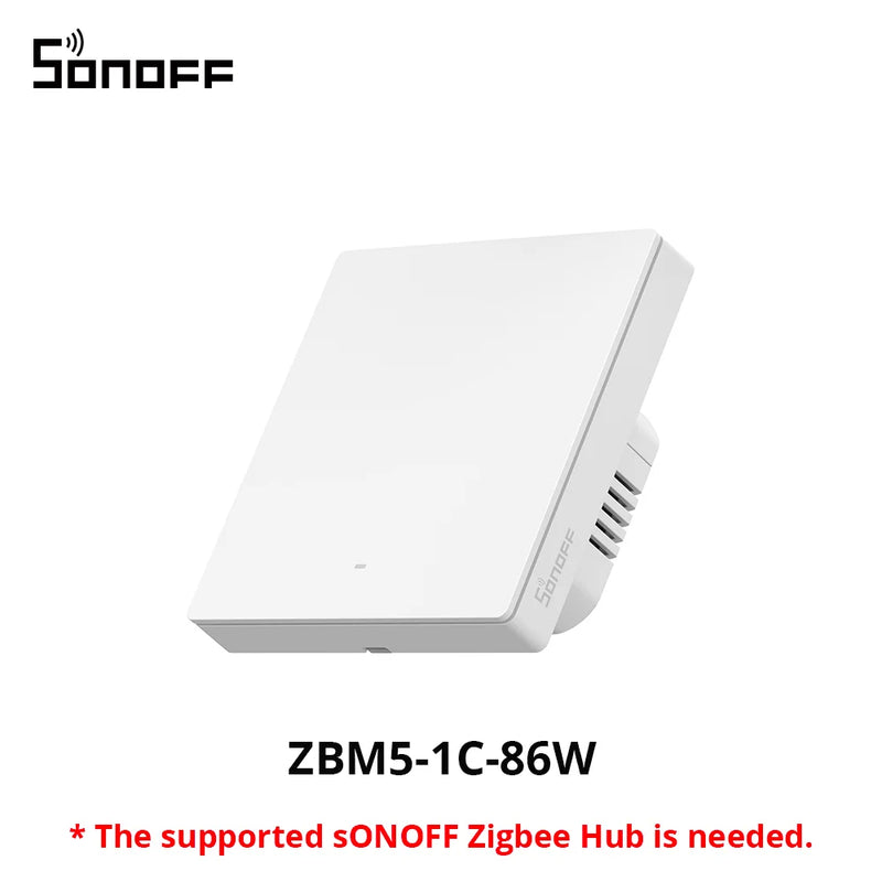SONOFF ZBM5 80/86 Type Zigbee Smart Wall Switch Supports No Neutral and Neutral Wire Detach Relay Mode Works with Home Assistant