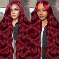 Body Wave Burgundy 13x6 HD Lace Front Wig Human Hair Wigs 99J Red Colored Lace Front Human Hair 13x4 Lace Frontal Wigs for Women