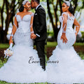 Customized Africa Luxury Mermaid Wedding Dress For Women | SAMAG