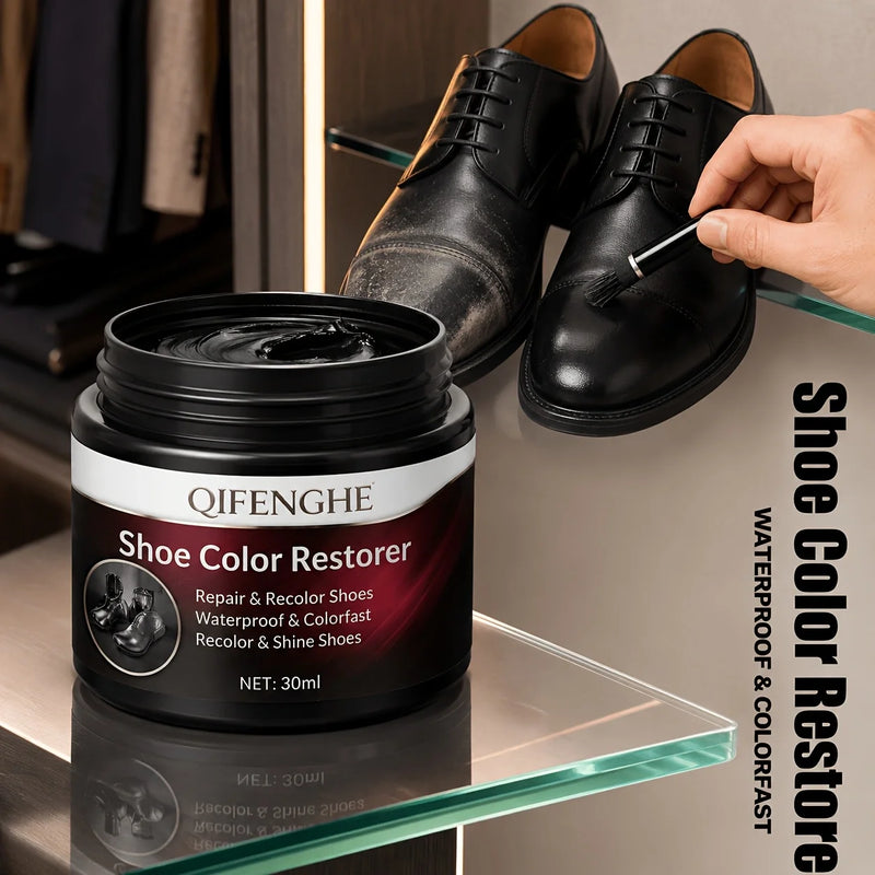 Shoe Color Restoration Balm, Recolor, Shine & Protect Faded Leather Footwear Waterproof