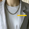 100% S925 Sterling Silver Necklace 7/810MM Punk 925 Chains Original Certified Jewelry Gifts - Visuel 4 | SAMAG