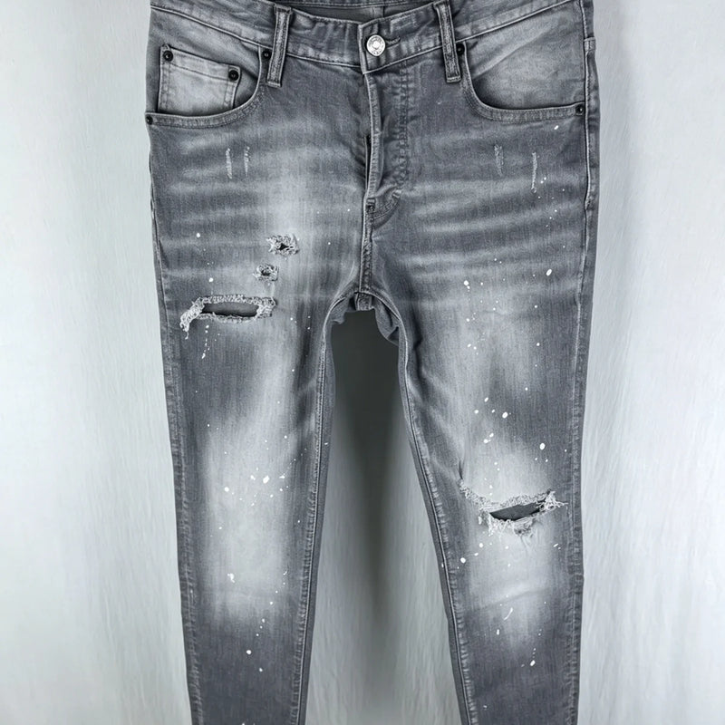 6060 Four Seasons New Men's Washed Ripped Patch Old | SAMAG