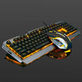 V1 USB Wired Mechanical Gaming Keyboard and Mouse Combo Ergonomic Keyboards Plating Mouse for PC Laptop Computer Gaming