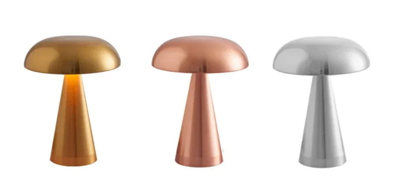 LED Table Lamps Touch Dimming USB Rechargeable for Bar Hotel Restaurant Bedside Decor Bedroom Nightlights Mushroom Lampara Gift