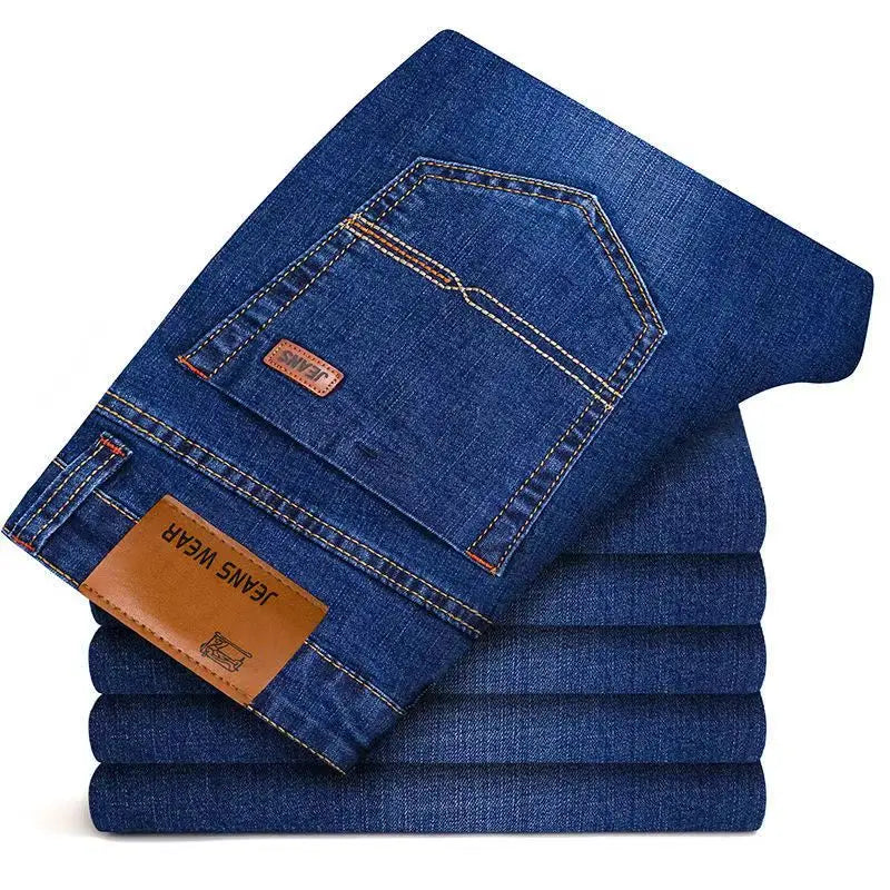 Men's Casual Straight Stretch Jeans Spring Autumn | SAMAG
