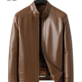 Autumn Winter New Haining Leather Clothing for Middle-aged Men and Women PU Leather Casual Large Size Leather Jacket Plus Velvet