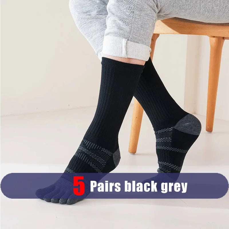 Pairs Man 5 Finger Socks Long Compression Sweat-Absorbing | SAMAG