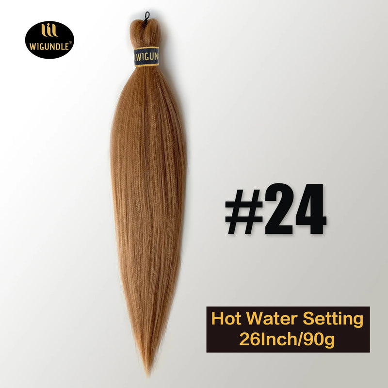 Kanekalon 26inch Hot Water Set Pre Stretched Jumbo Braiding Hair Box Twist Braids Synthetic Hair Extensions For Women Soft Yaki