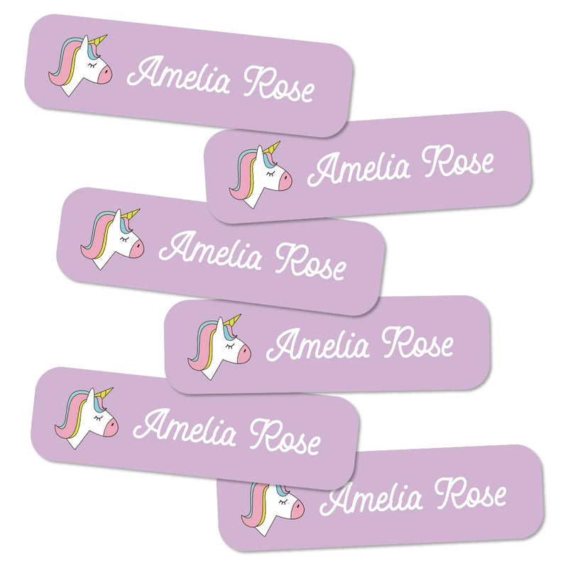 132 Personalized Name Stickers for Kids, Custom Waterproof Name Labels for Bottles, Lunch Boxes, School Supplies