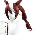 Anime Uma Musume Pretty Derby Tokai Teio Wig Brown ponytail cosplay wig Halloween party wig