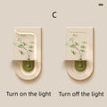Entrance Decoration Porch Green Plant Ornaments Entrance Corridor LED Wall Lamp Painting High-End Living Room Mural Lamp