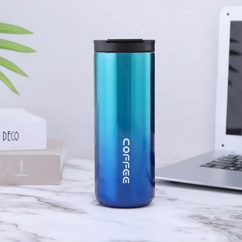 350ml/500ml Leak-Proof Travel Thermal Water Bottle, Thermos Mug, Coffee Mug, Double Stainless Steel 304 For Gifts