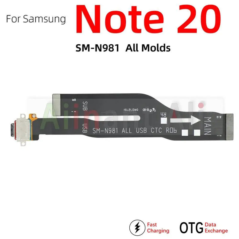 Dock Charger Board Fast Charging Port Flex Cable For Samsung Galaxy Note 10 20 Ultra Plus Lite N971N N770F N976B N981B N986B Ori