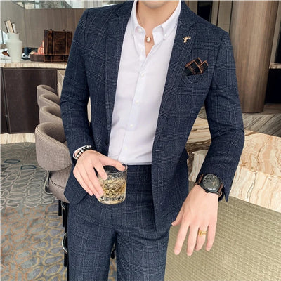 Men's Slim Fit Business Suit Boutique Fashion Two-Piece | SAMAG