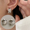 VENTFILLE 925 Sterling Silve Star Hoop Earring for Women Zircon Geometry Wide Office Versatile Jewelry Birthday Gift Dropship