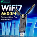 Kebidumei WiFi 7 USB Adapter BE6500 USB3.0 802.11BE Dongle Tri - Band 2.4G/5G/6GHz Network Card For Win10/11 Driver | SAMAG