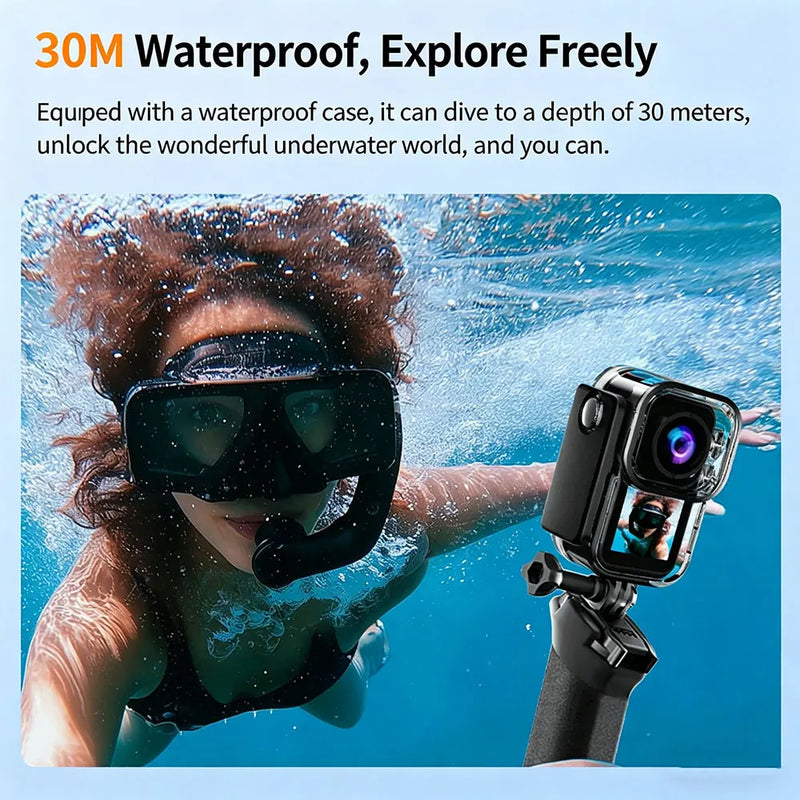 ANSVICAM 4K Mini Body Camera with 64GB Card Thumb Action Camera Magnetic with EIS Wearable POV for Tiktok Vlogging Motorcycle