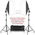20-135W Softbox Lighting Kit 50x70CM Photography LED Lamp Professional Continuous Light System Equipment For Photo Studio