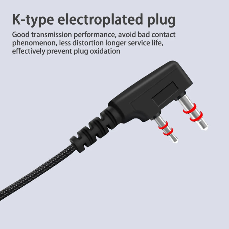 2 Pin Walkie-Talkie Headset Wired Two Way Ham Radio Earpiece Earphone For Baofeng BF-888S UV5R Walkie Talkie 993 Earwear