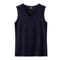 Men'S Top Men'S Summer Multi Color Sleeveless Vest Men'S Summer Ice Silk Traceless Thin Breathable Color V-Neck Sleeveless Top