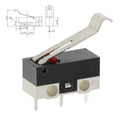 20/100/1000Pcs 3Pin Micro Limit Switch SPDT Momentary Push Button Switch 1A/125V Mouse Switch with Handle Roller