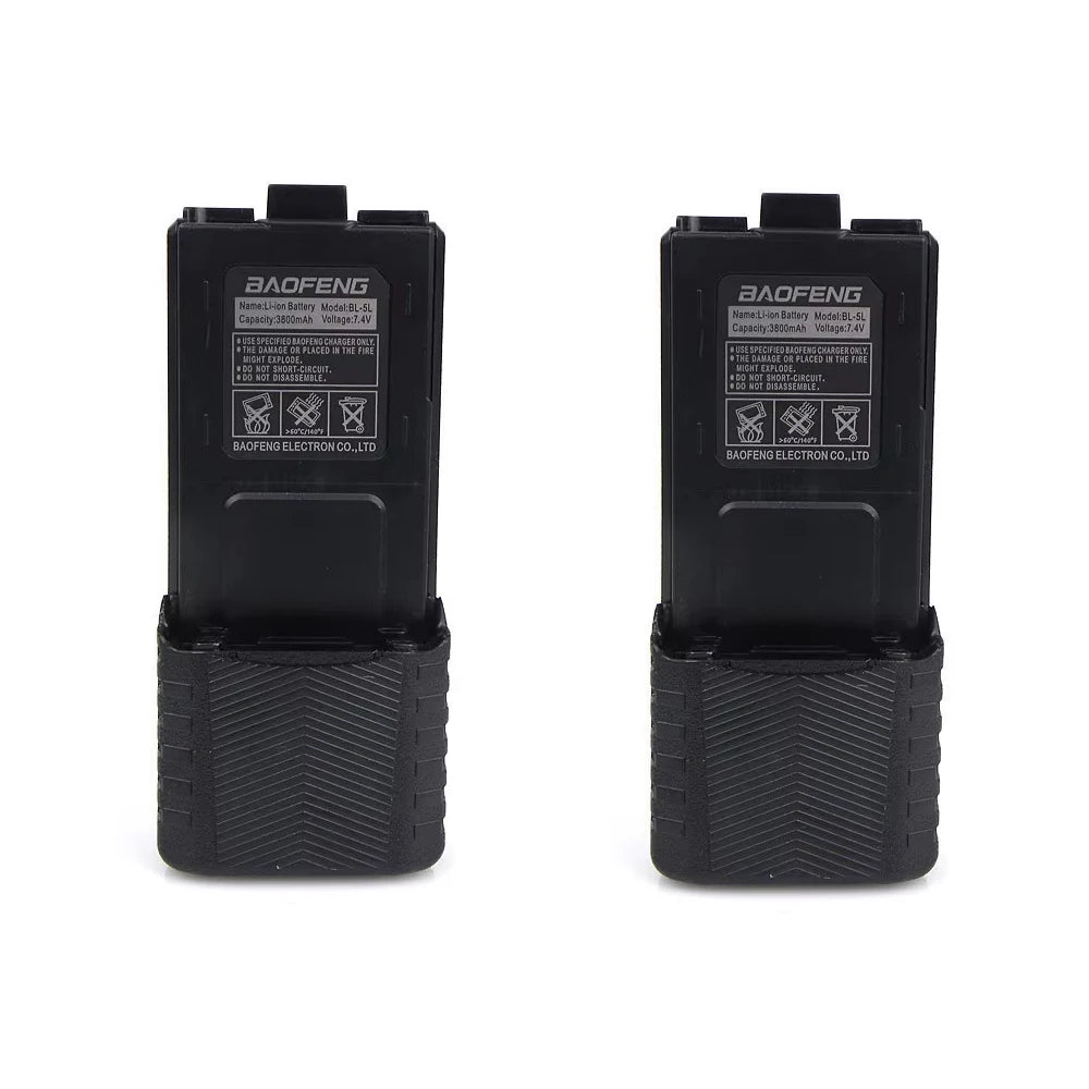 2PCS Baofeng BL-5 Battery UV-5R Battery 3800mAh 7.4V Type-C Charging for UV-5R UV-5RE Walkie Talkie Accessories