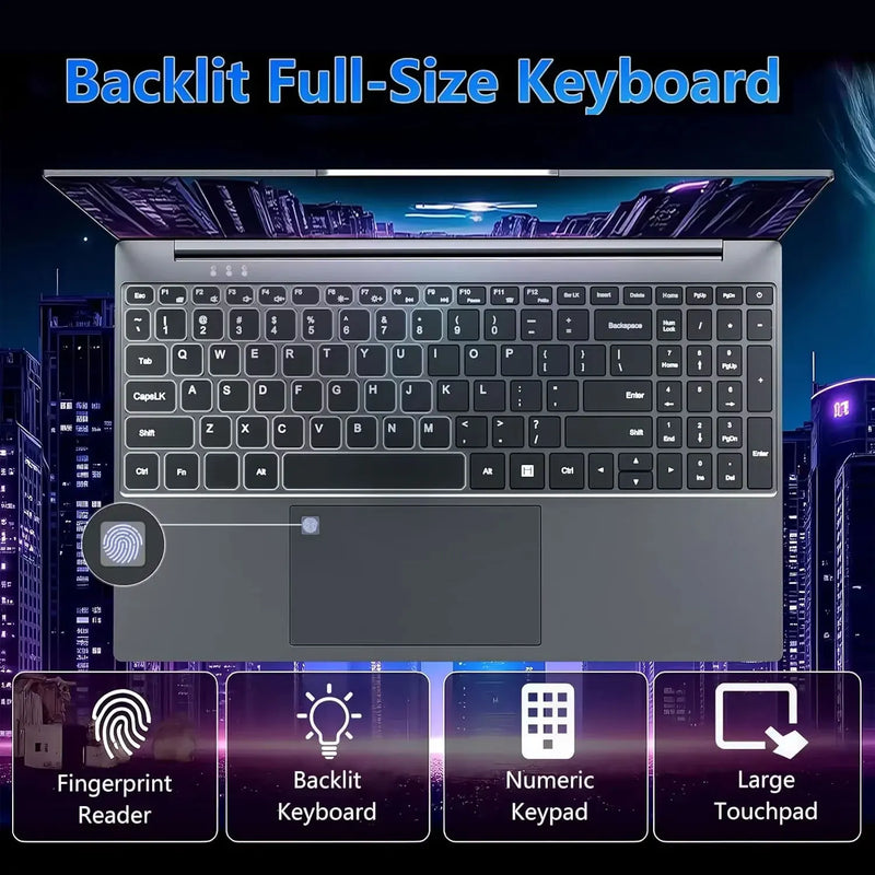 Core I9-10980 Office Laptop | 16GB RAM | 1TB 2TB SSD | 1080P FHD | Fingerprint Unlock | Ideal for Everyday Office Work and Study