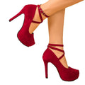 Fashionable Pointed Toe High Heels with Belt Buckle Thick Heel Women's Shoes Spring New Style Large Size Low Heel Single Shoes
