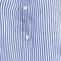Plus Size Casual Women Blue Striped Sleeveless Shirt - View 3 | SAMAG