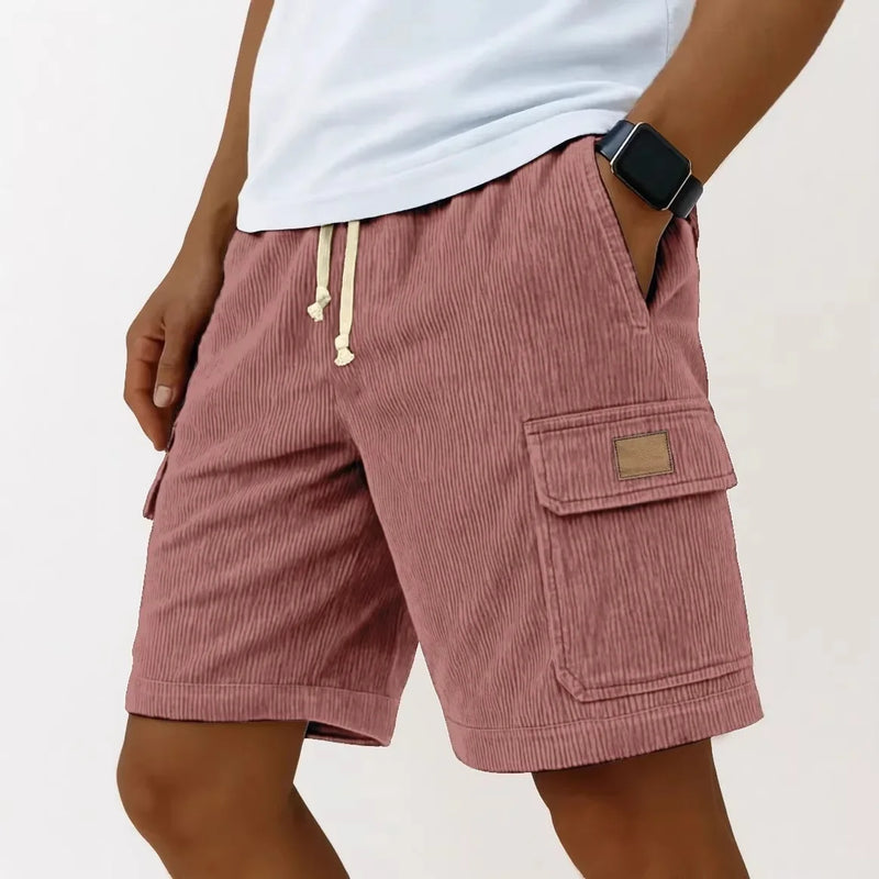 Men's Retro Corduroy Casual Shorts Fashion Solid | SAMAG