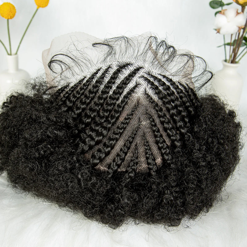 KIMA New Box Braided Wig Synthetic Full Lace Wigs Short Lengths for Black Women Men Braided Wig With Baby Hair Box Braiding Wigs