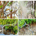 Dual Zone Independent Smart LCD Display Garden Watering Timer Atomization Spray Kit Mist Cooling System Irrigation Controller
