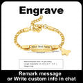 Customized Heart Bracelet for Little Girl Boy, Engravable ID Name Bracelet, Personalized Stainless Steel Chain Birthday Gift