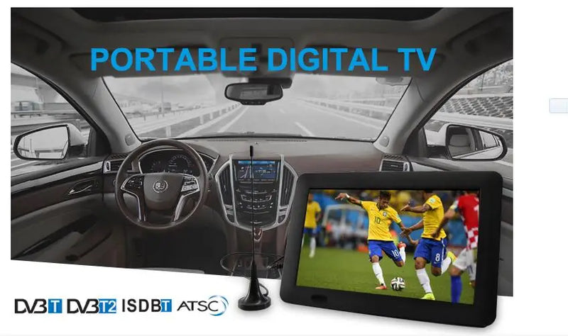 LEADSTAR D7 Rechargeabl 7 inch Portable Television Mini Digital Tv  DVBT2 ISDB-T Full Segment H265/Hevc 800x480 For Brazil Chile