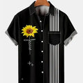 Hawaiian Shirt Harajuku Stripe Print Loose Fashion Casual | SAMAG