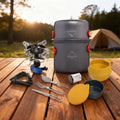 Widesea Camping Cookware Set Easy to Carry Multi Combinations Portable Outdoor Cooking Kit with Stove Cutlery for Hiking Picnic