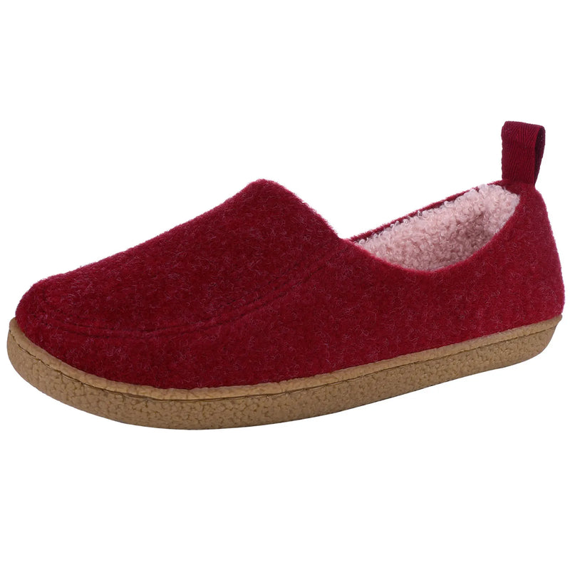 Litfun Fur Cotton Slippers Winter Warm Women Men Home Felt Cozy Shoes Indoor Soft Sole Non Slip Slides Plush Heel Wrap Slippers