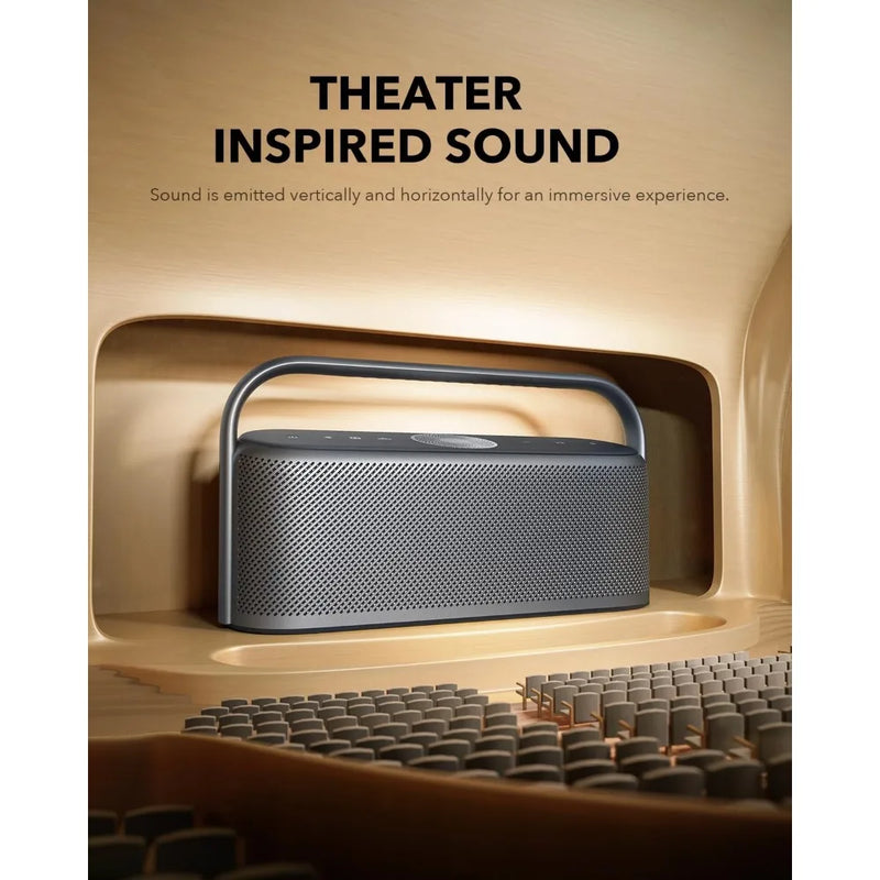Portable High-Resolution 50W Bluetooth Speaker with Pro EQ, Waterproof for Home, Office, Outdoor, and Bathroom