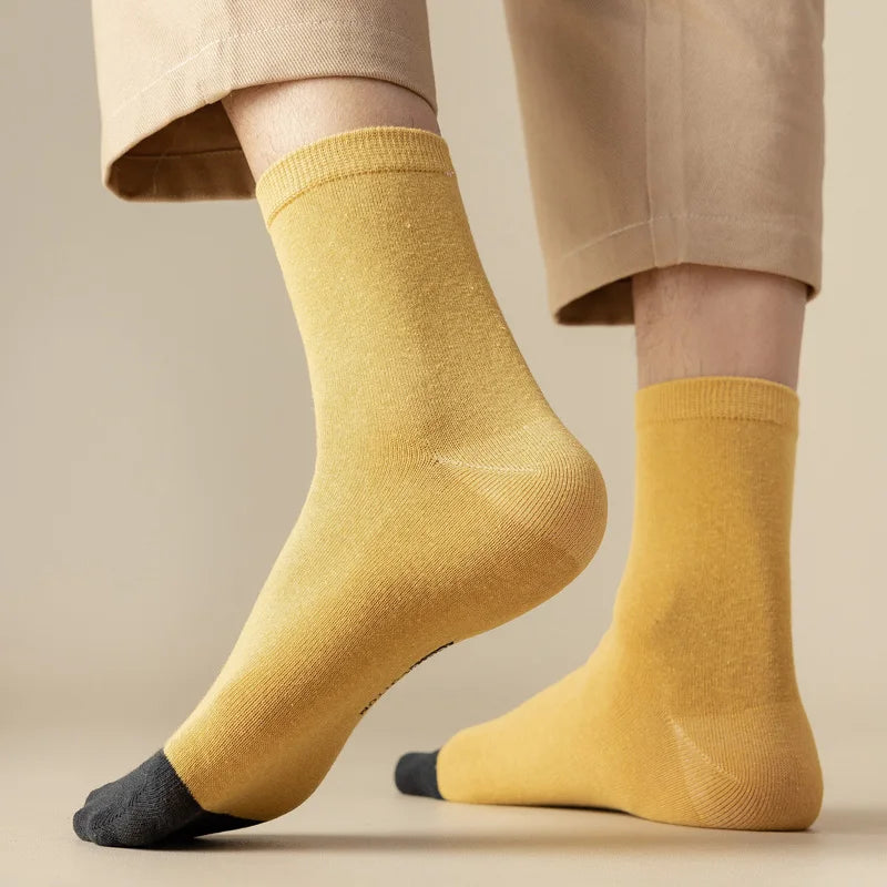 10 Pairs of 100% Cotton Socks, Men's Four Season Striped | SAMAG