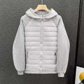 Trendy Hooded Solid Color Cotton Coat Jacket Grey Black White Loose Fit Versatile Casual Unique Couple Style Jacket For Men
