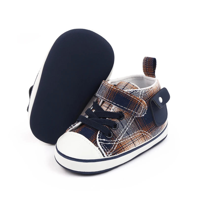 Baby Canvas Shoes Soft Cotton Baby Fashion Shoes First Walking Shoes Casual Sneaker 0-6-12 Months Boys and Girls Prewalking Shoe