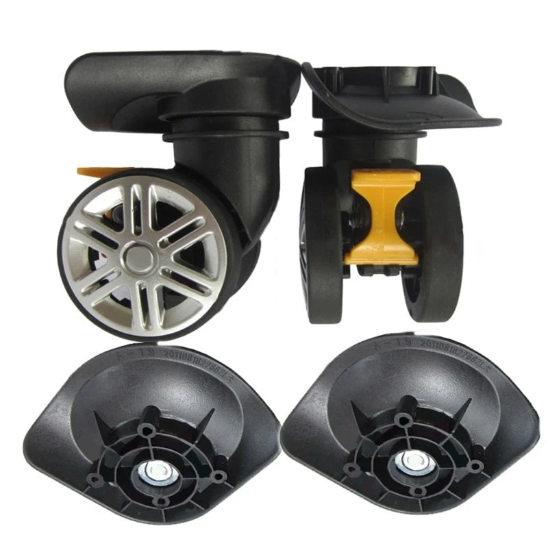 1 pair A19 DIY Replacement Luggage Wheels Repair Accessories Mute Brake Wheel