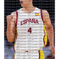 2026 Summer Hot Selling Spanish Basketball Enthusiasts Sports Match White # 4 Shirt Adult and Children Casual Sports Shirt