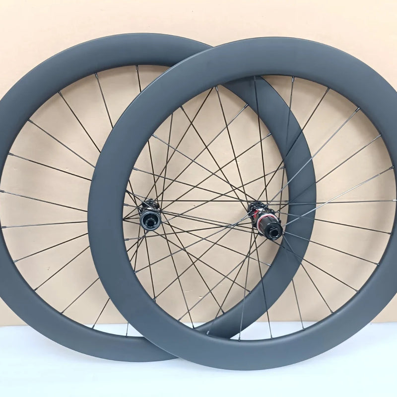 700C Road Bicycle Carbon Wheels 60mm 50mm Disc Brake Bike Wheelset Clincher Tubeless With Good Quality