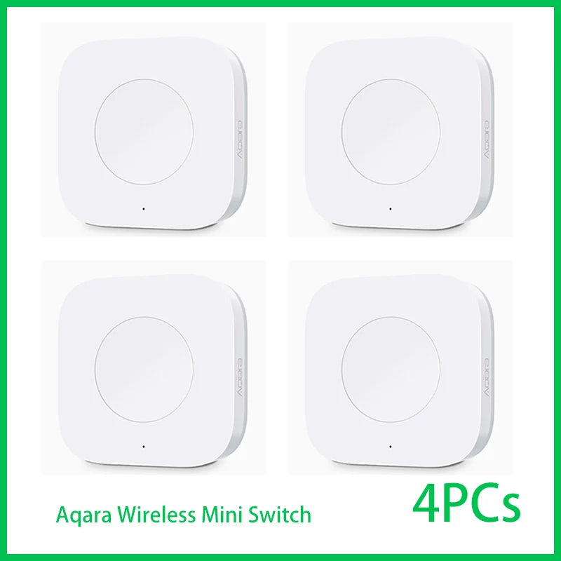 Aqara Wireless Mini Switch Zigbee Sensor Connection Smart Remote One Key Control Button Security Work for Mi Home APP Homekit