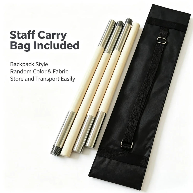 Detachable Spliced Wushu Bo Staff 4 Sections White | SAMAG