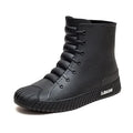Fashionable Anti-Slip Short Rain Boots Men's Work Shoes Waterproof Kitchen Chef Rubber Shoes Men's Car Wash Fishing Work Water S