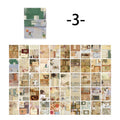 Mr. Paper 100pcs/book Vintage Character Message Card Beautiful Flowers European Style Hand Account Material Memo Pad
